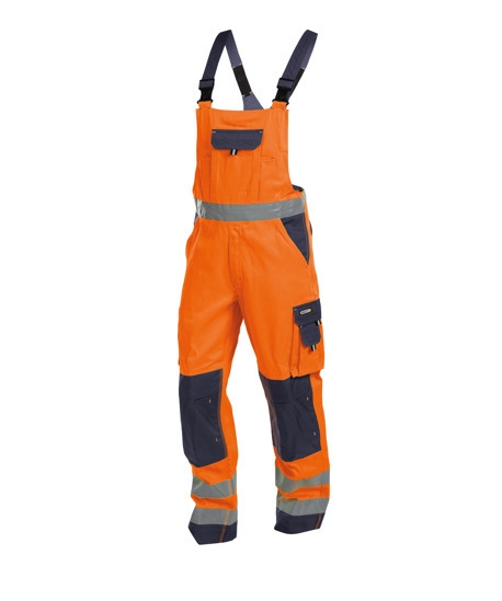Dassy® Toulouse high visibility overalls med knælommer, grå og orange