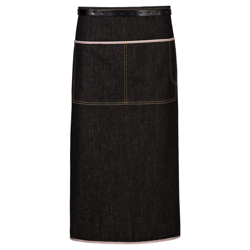 1830720 - Bistroforklæde med piping, B 80 x L 75 cm, farve sort