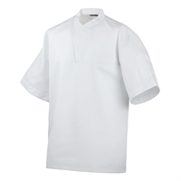 211 - Halværmet kokkeskjorte med trykknapper hvid