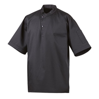 211 - Halværmet kokkeskjorte med trykknapper sort