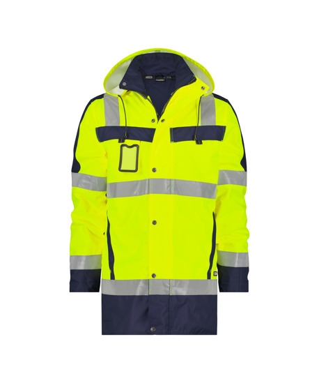 DASSY ® LIMASOL (500132) PARKA MED HØJ SYNLIGHED gul og blå